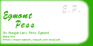 egmont pess business card